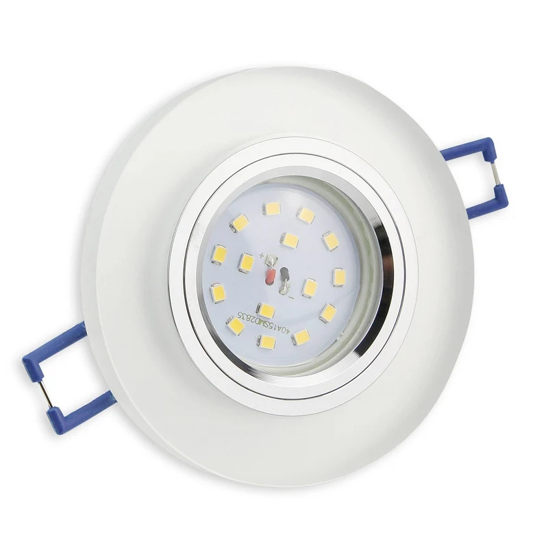 Einbaurahmen GU10 Glas rund eckig 60-70mm Gehäuse Einbaustrahler Spot LED