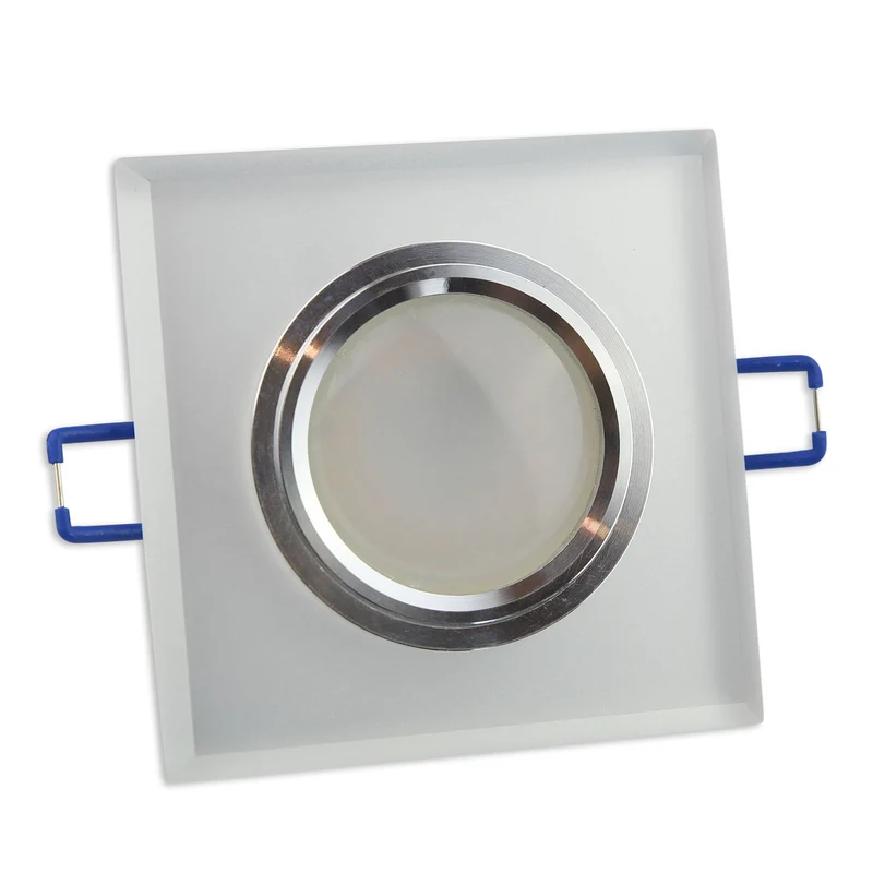 Einbaurahmen GU10 Glas rund eckig 60-70mm Gehäuse Einbaustrahler Spot LED