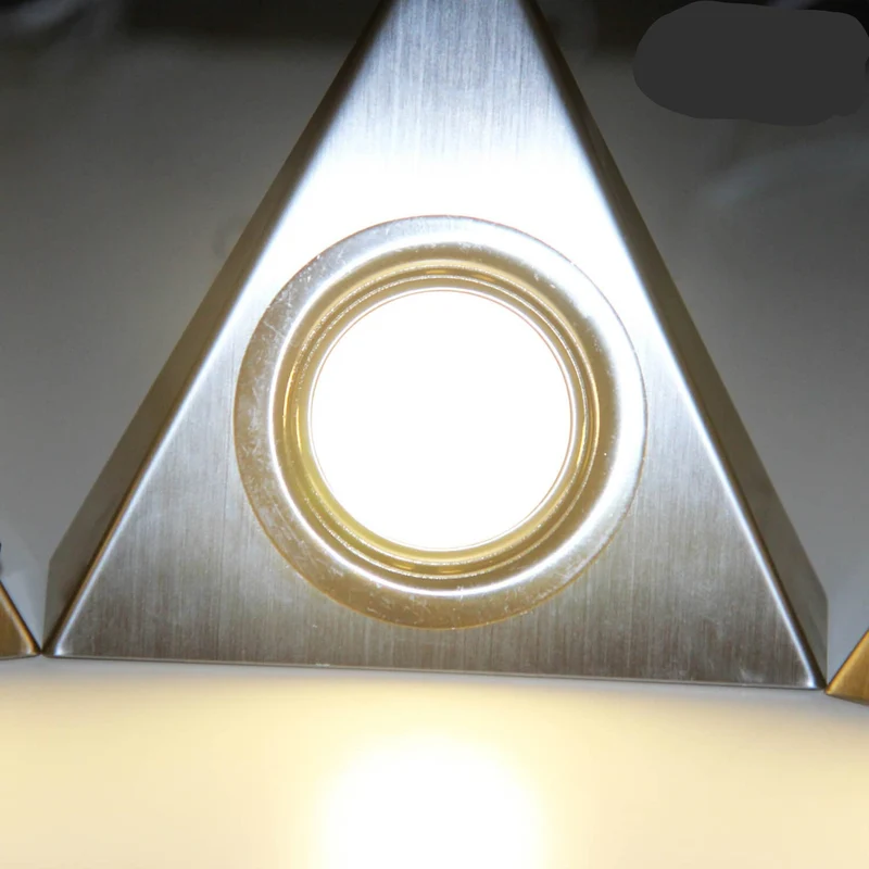 LED Unterbeleuchtung Küchenleuchte Küche Schrankleuchten Dreieckleuchte Edelstahl Lampen