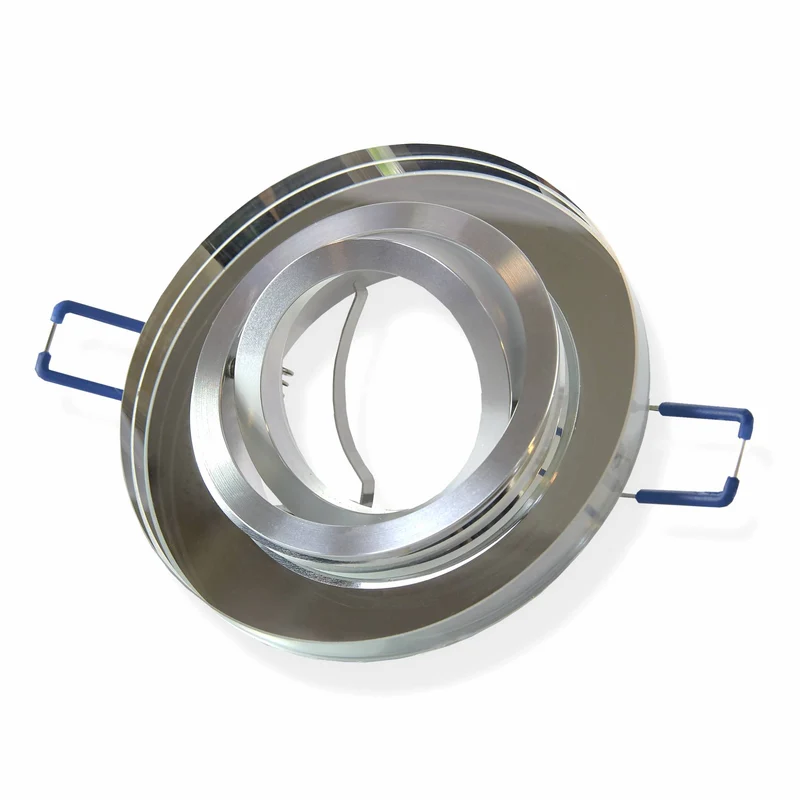 Einbaurahmen GU10 Glas schwenkbar rund eckig Gehäuse 75mm Einbaustrahler
