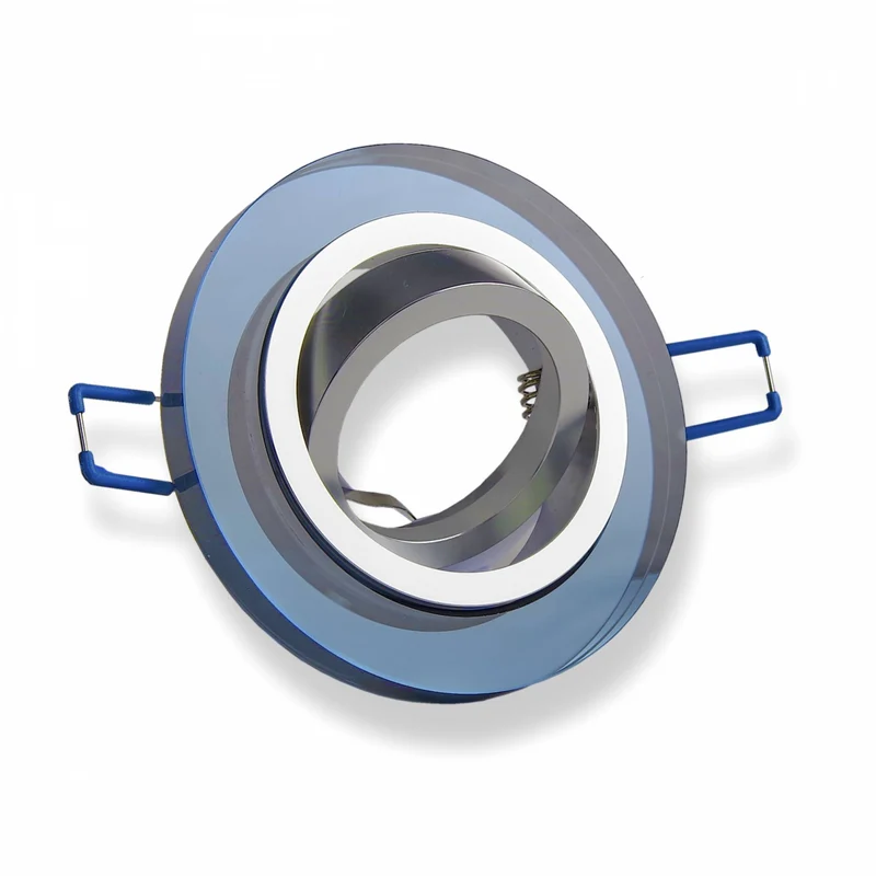 Einbaurahmen GU10 Glas schwenkbar rund eckig Gehäuse 75mm Einbaustrahler
