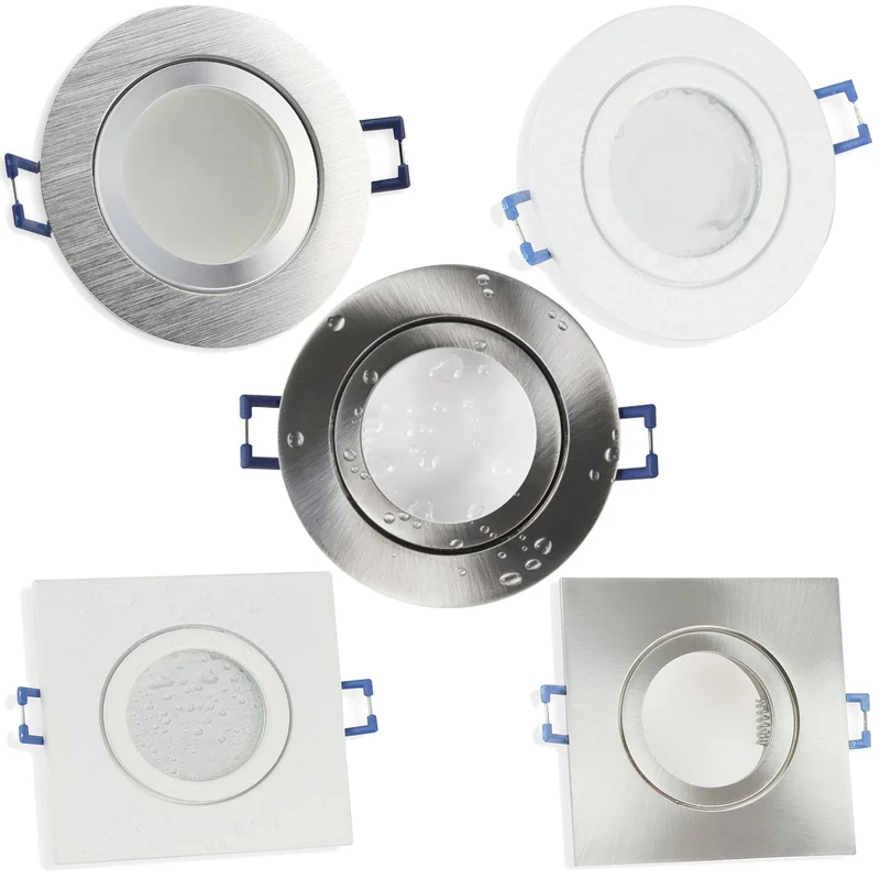 Einbaurahmen GU10 MR16 IP44 Badezimmer 60-70mm Rahmen Dusche Einbau-Spot LED