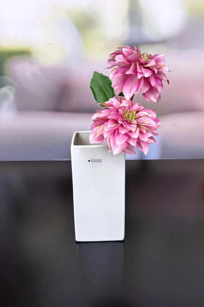 Vase Ascoli creme-weiß