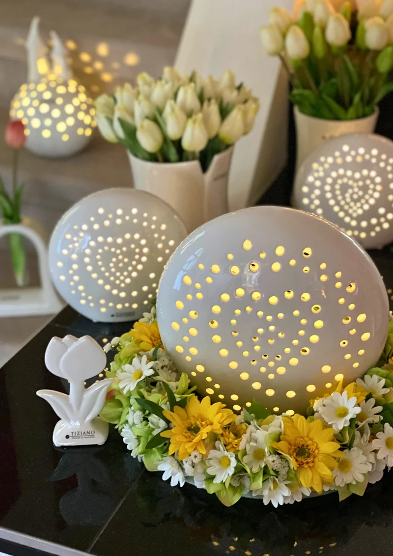 Deko Celio LED creme-weiß