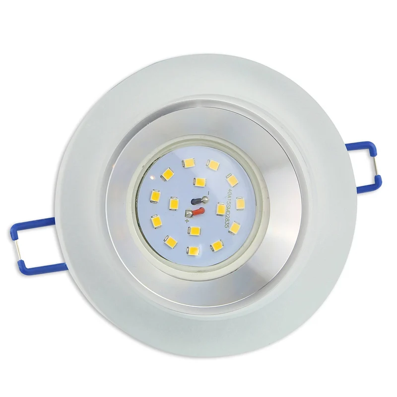 Einbaurahmen GU10 MR16 Glas rund eckig Gehäuse Einbaustrahler Spot LED Halogen