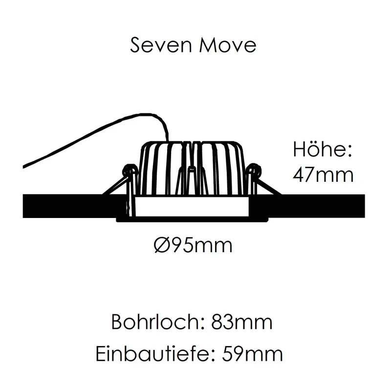 Deckeneinbauleuchte SEVEN MOVE