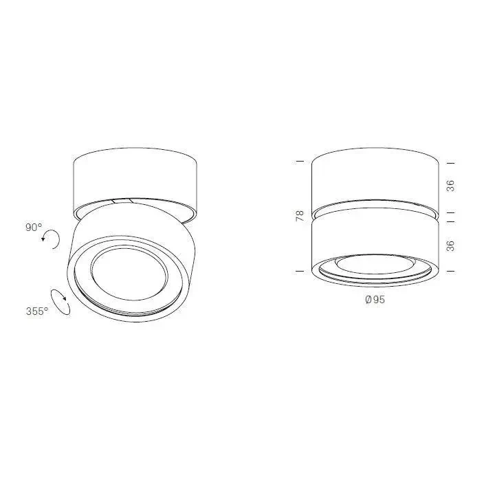 Aufbaustrahler Swing Out 15,5W