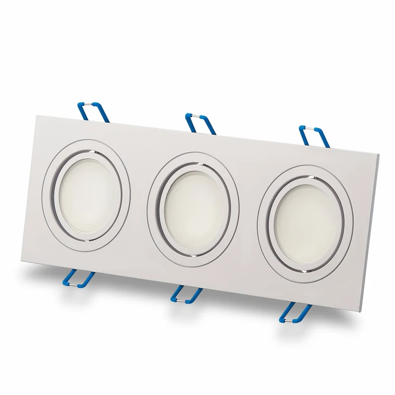LED Einbaustrahler flach eckig 5-7W MR16 Einbau-Spot Deckenleuchte 12V 75mm