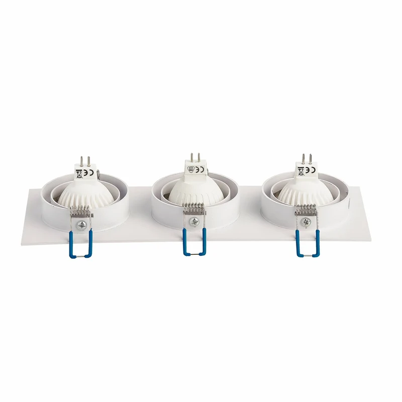 LED Einbaustrahler flach eckig 5-7W MR16 Einbau-Spot Deckenleuchte 12V 75mm