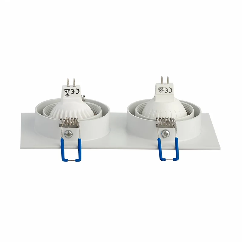 LED Einbaustrahler flach eckig 5-7W MR16 Einbau-Spot Deckenleuchte 12V 75mm