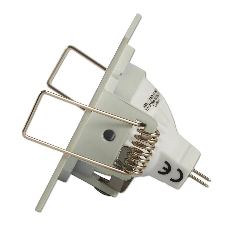 LED Einbaustrahler flach weiß eckig MR11 Einbau-Leuchte Deckenlampe 12V 55mm
