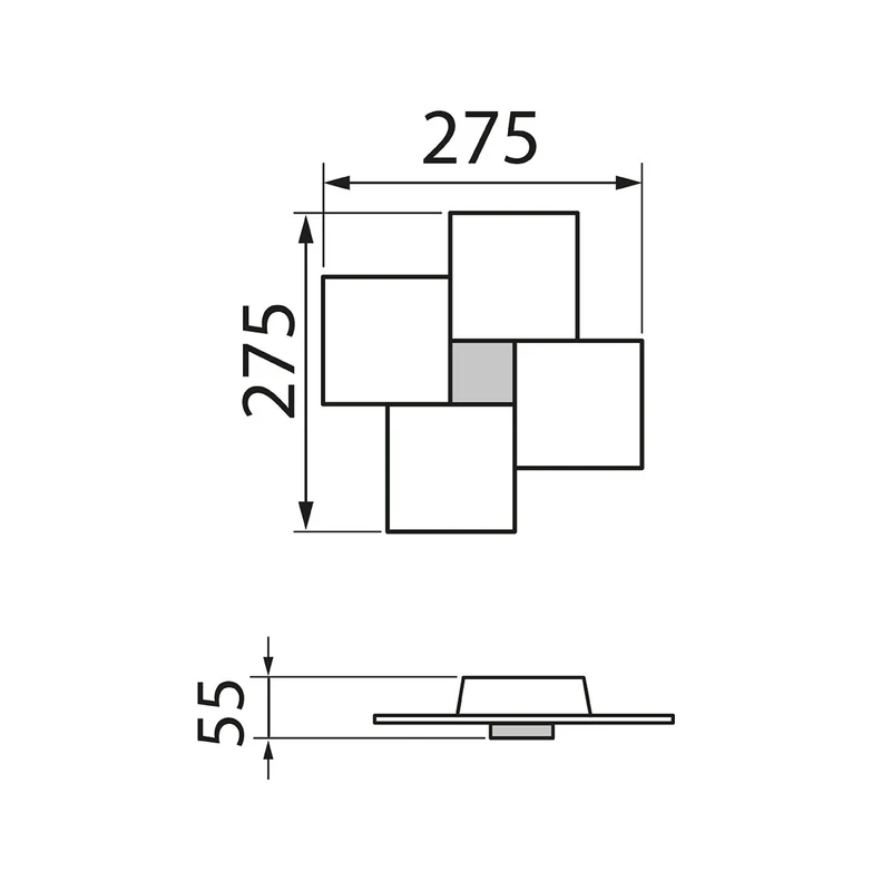 LED-Wand-/Deckenleuchte CREO, 7-flg.
