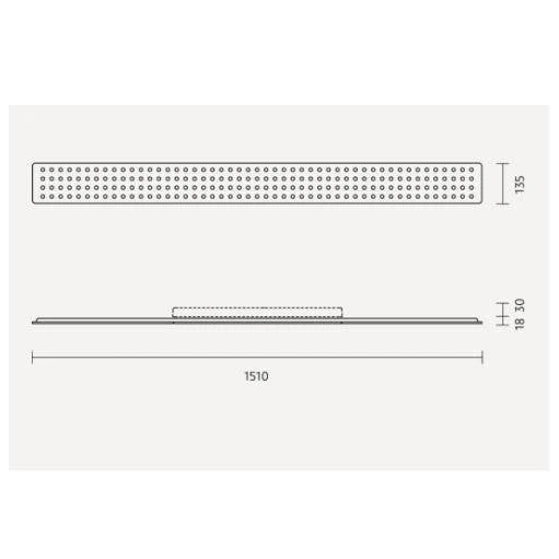 Deckenleuchte Modul L196, 151cm, schaltbar