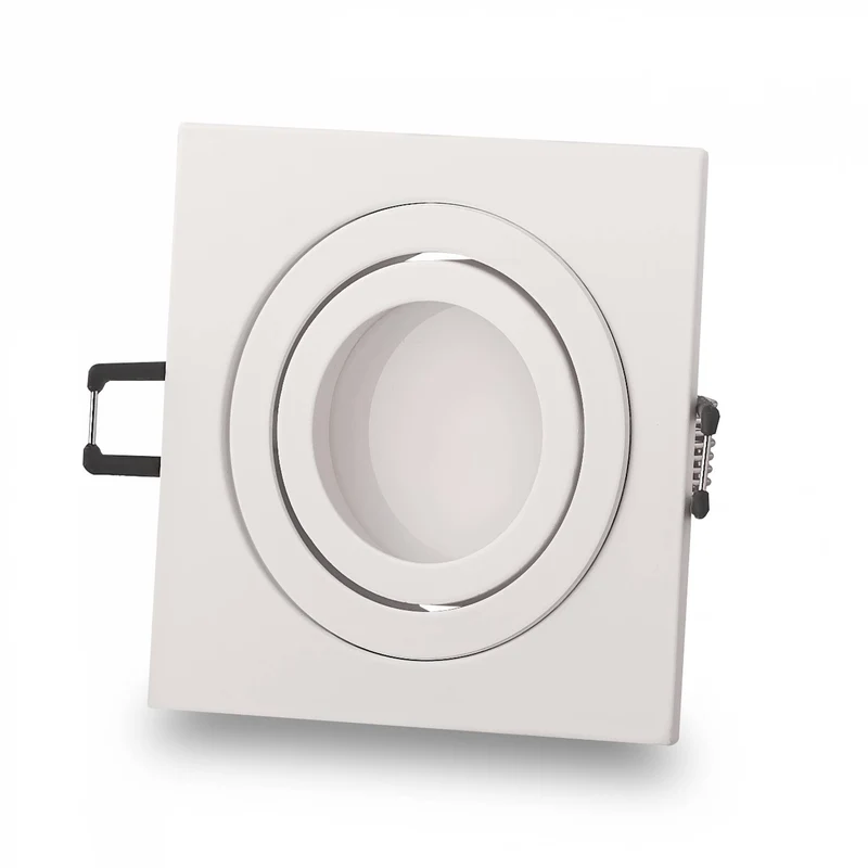 LED Einbaustrahler eckig weiß 1-9W 230V GU10 Einbau-Spot Lampe 80mm Panel