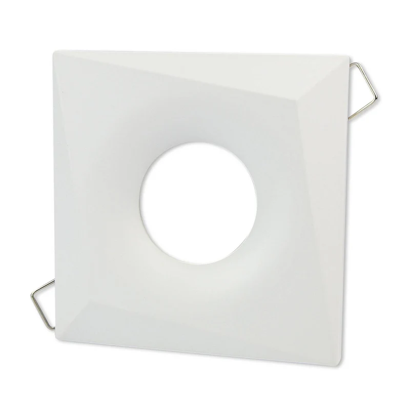 Design Einbaurahmen GU10 MR16 rund eckig weiß chrom Gehäuse Einbauleuchte Ø70mm
