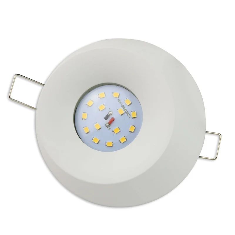 Design Einbaurahmen GU10 MR16 rund eckig weiß chrom Gehäuse Einbauleuchte Ø70mm