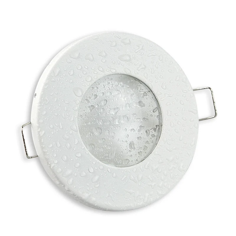 Einbaurahmen GU10 MR16 IP44 Bad Badezimmer flach rund 55mm Rahmen Einbaustrahler