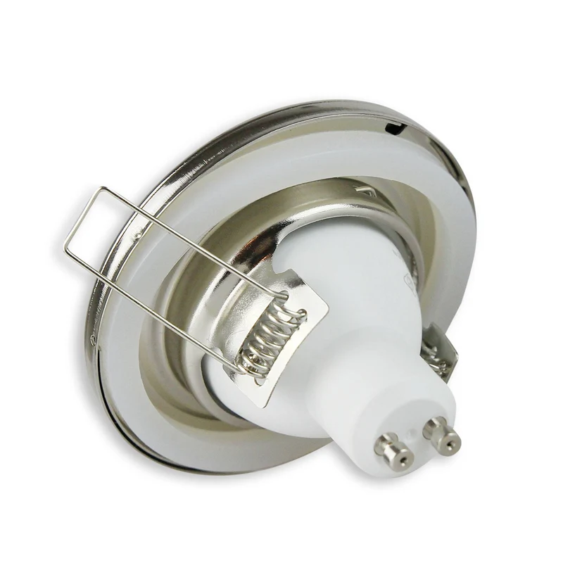 Einbaurahmen GU10 MR16 IP44 Bad Badezimmer flach rund 55mm Rahmen Einbaustrahler