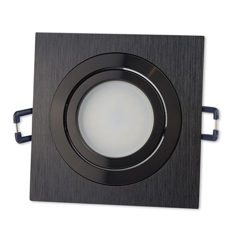 LED Einbaustrahler eckig schwenkbar 230V GU10 1-9W Spot Leuchte 75-85mm