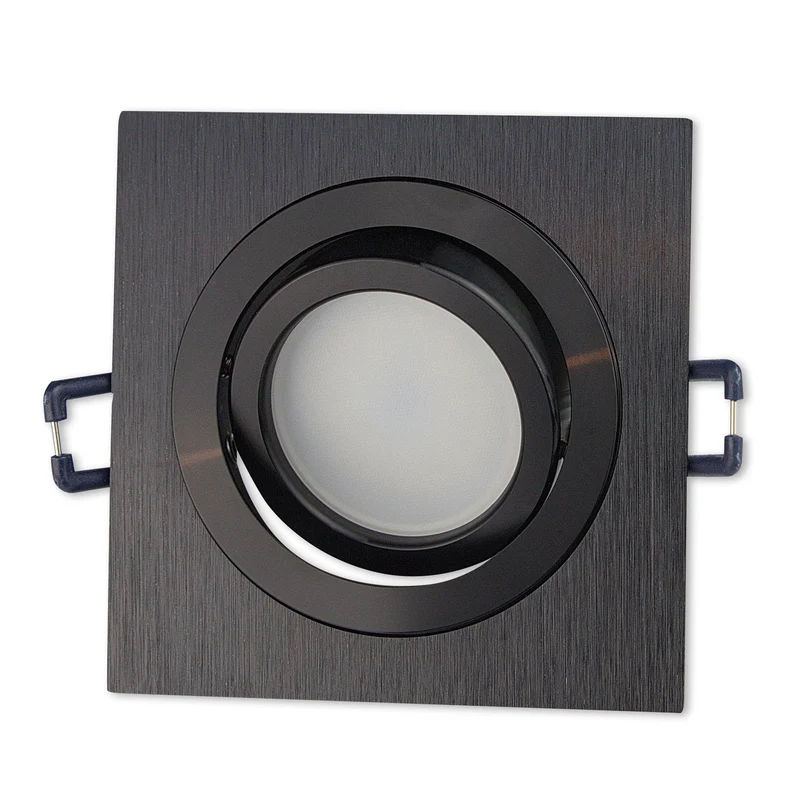 LED Einbaustrahler eckig schwenkbar 230V GU10 1-9W Spot Leuchte 75-85mm