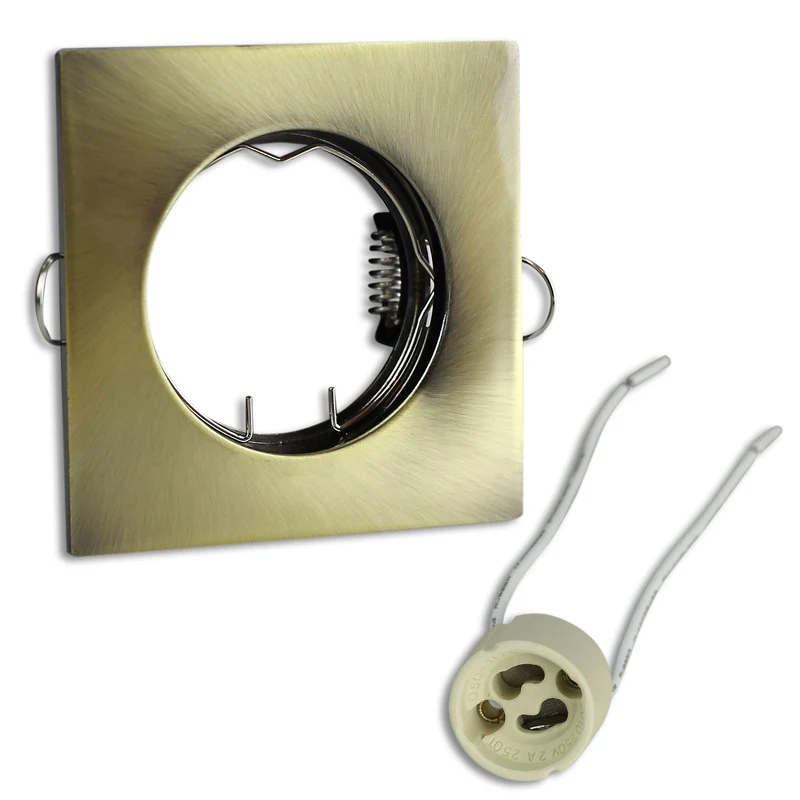Einbaurahmen schwenkbar rund eckig Rahmen Einbaustrahler 60mm Spot GU10 MR16 LED