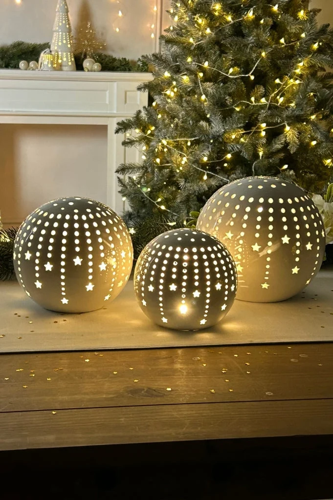Lichtkugel Calante Stern LED creme-weiß