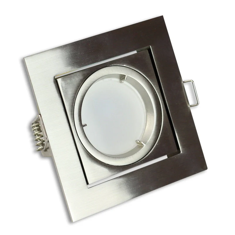 Einbaurahmen schwenkbar eckig Rahmen Einbaustrahler 80mm Spot GU10 MR16 LED