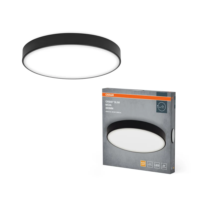 OSRAM ORBIS Slim Moia Deckenleuchte, schwarz, 36W, 4500lm