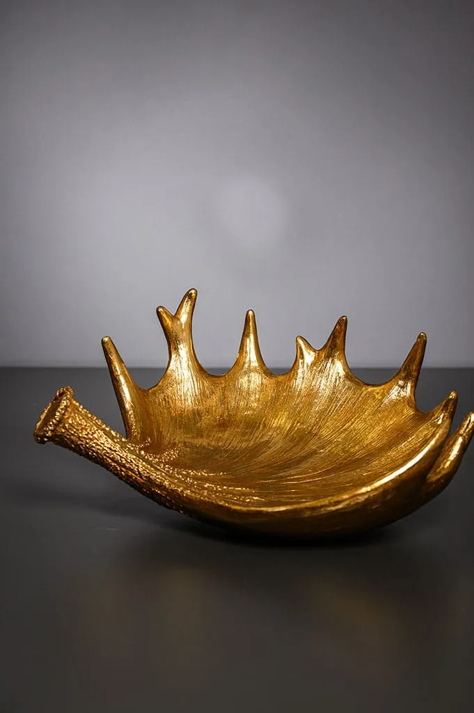 Platte Hirschgeweih Phoenix gold