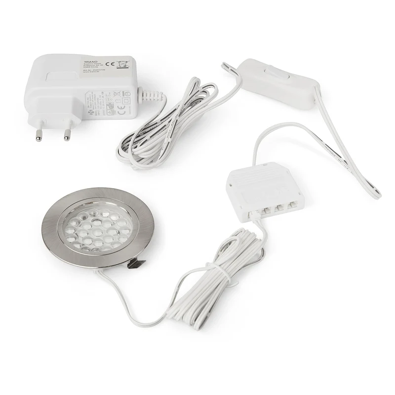 LED Unterbauleuchten Set Küchen-Beleuchtung Schrankleuchten flach rund