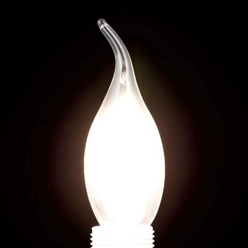 LED Windstoßkerze, E14, 4,5 Watt, klar