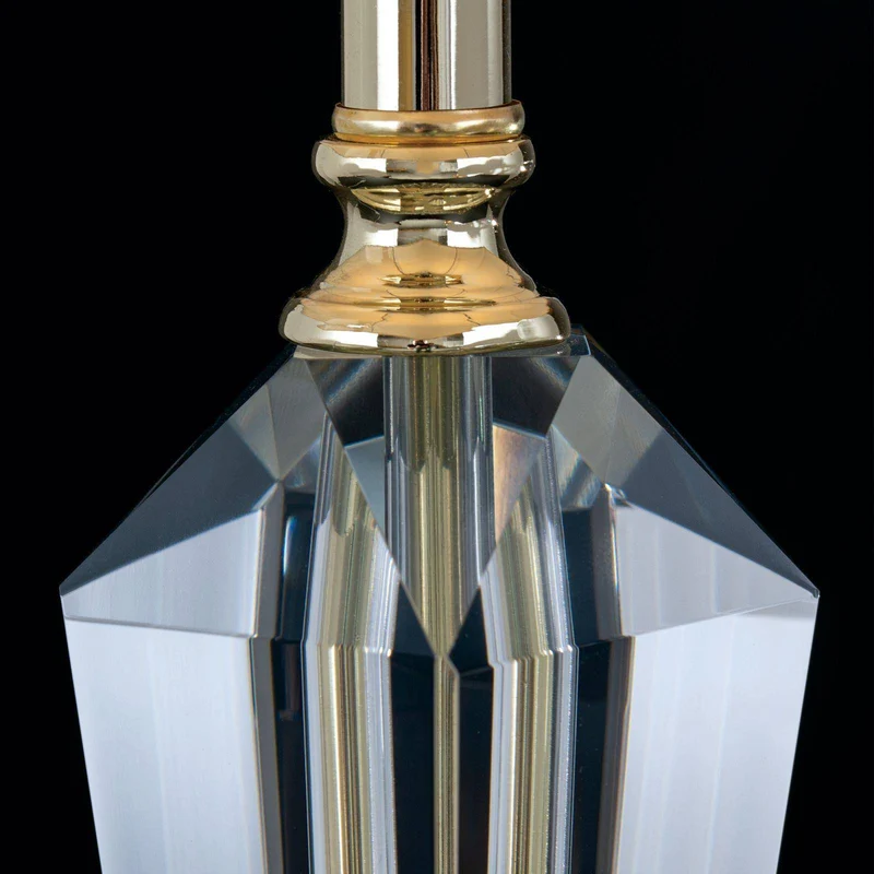 Tischleuchte VERONIQUE quadratisch, creme/gold
