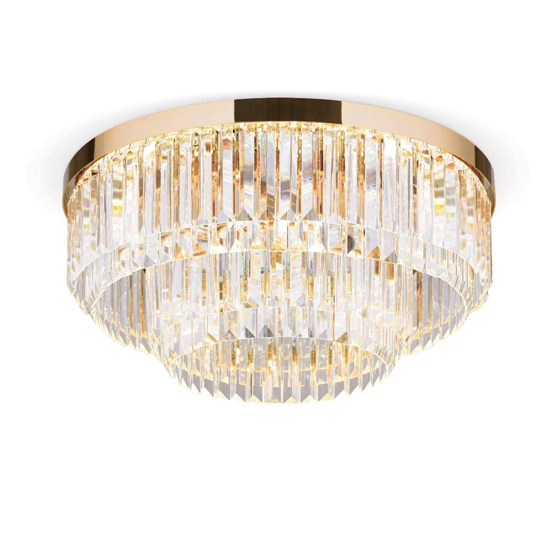 Deckenleuchte Prism, 24 Karat vergoldet/verchromt