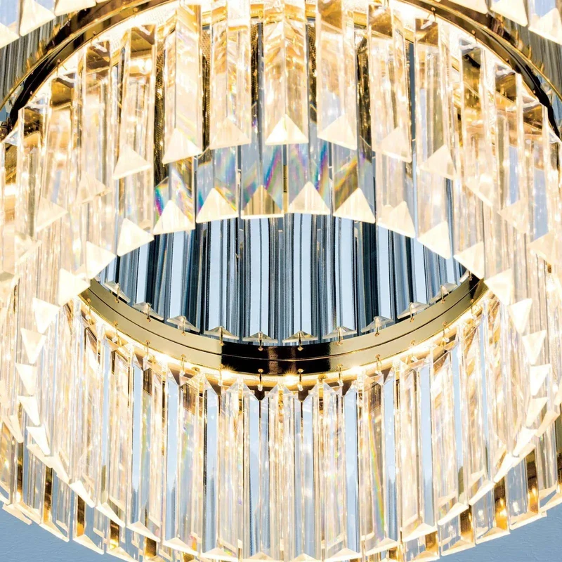 Deckenleuchte Prism, 24 Karat vergoldet/verchromt