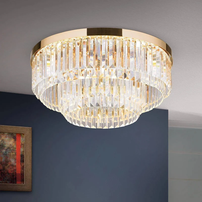 Deckenleuchte Prism, 24 Karat vergoldet/verchromt