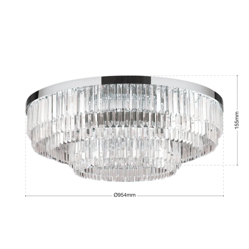 Deckenleuchte Prism, 24 Karat vergoldet/verchromt