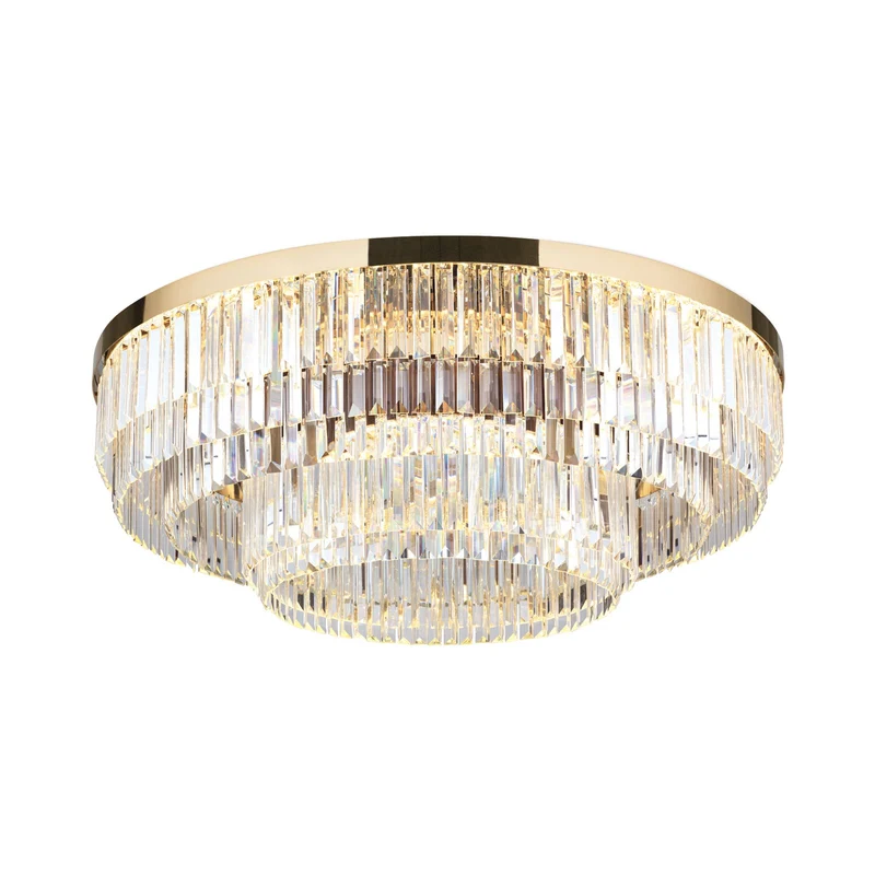 Deckenleuchte Prism, 24 Karat vergoldet/verchromt