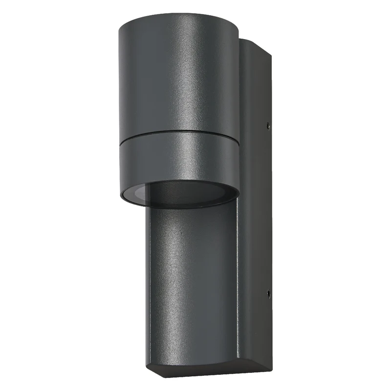 OSRAM ENDURA CLASSIC ISIDOR W Außenleuchte, Wandleuchte, GU10-Fassung, dunkelgrau, Aluminium, schnelle & einfache Installation, mattierter Diffusor, IP65 Schutzklasse, Anwendung im Außenbereich