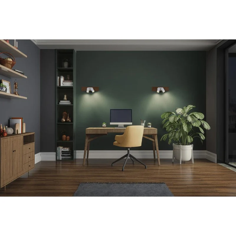 OSRAM DECOR SPOT MERCURY Deckenleuchte, 2 x 3,4W, Holzoptik, weiß
