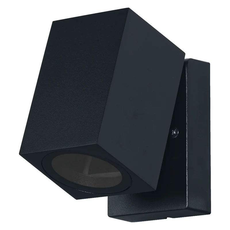 OSRAM ENDURA Classic Cube ADJ WALL Außen-Wandleuchte, schwarz, GU10-Sockel (max 35W), kann mit einfacher oder smarter Lampe bestückt werden, ausrichtbarer Leuchtenkopf, Schutzklasse IP44