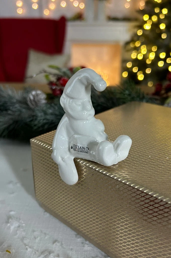 Santa Linus Mini Kantensitzer creme-weiß