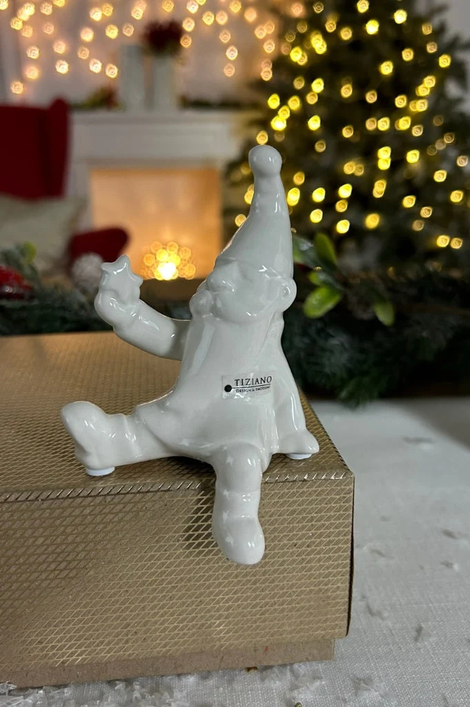 Santa Linus Mini Kantensitzer creme-weiß