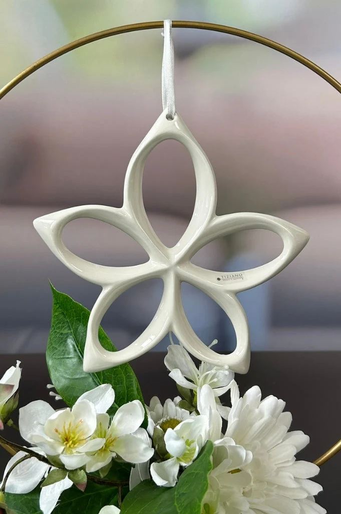 Hänger Blume Lorina creme-weiß