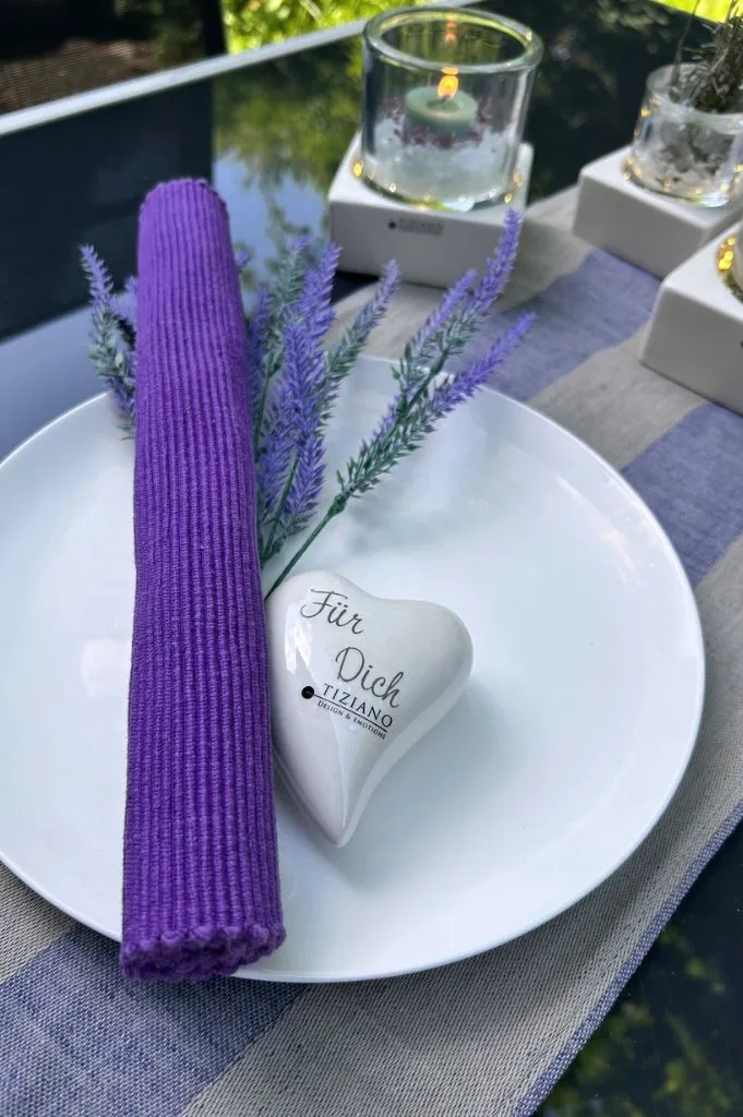 Dekoherz Amore 8cm "Für Dich" creme-weiß