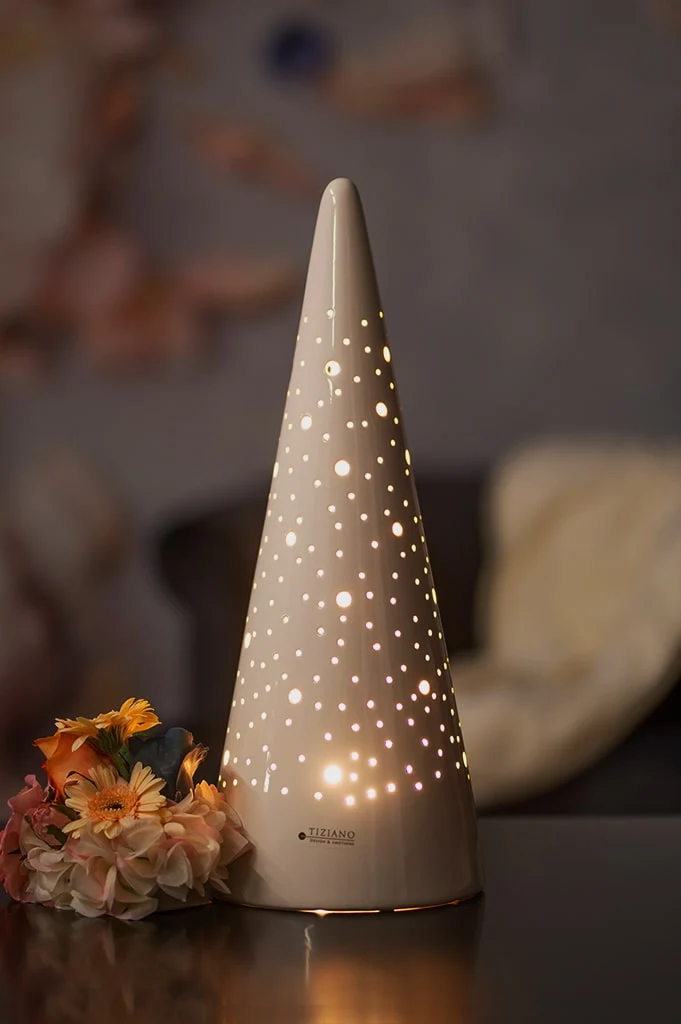 Lampe Losone weiß creme