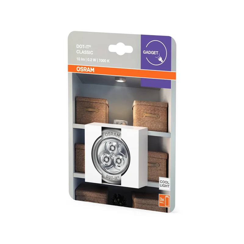 OSRAM DOT-it mobile LED Leuchte batteriebetrieben Leuchte 0,23W / 7000K Kaltweiß
