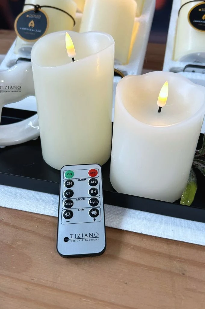 4er Set Kerze Sotto LED 12,5cm
