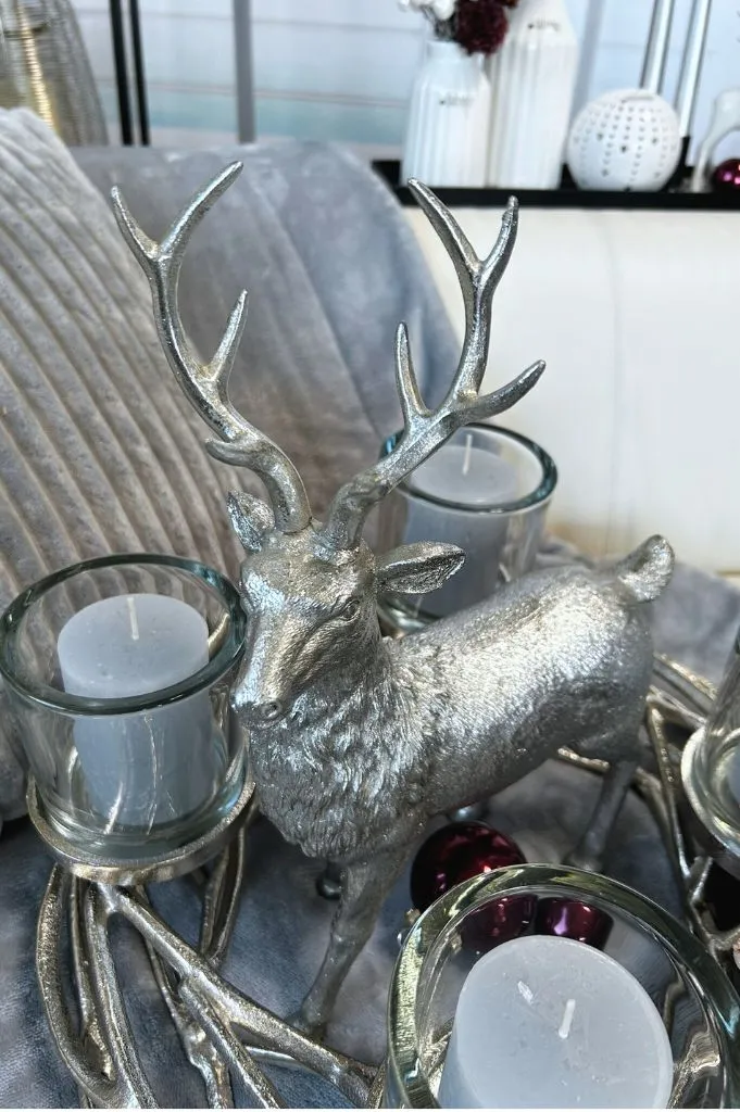 Adventskranz Alu. m Glas