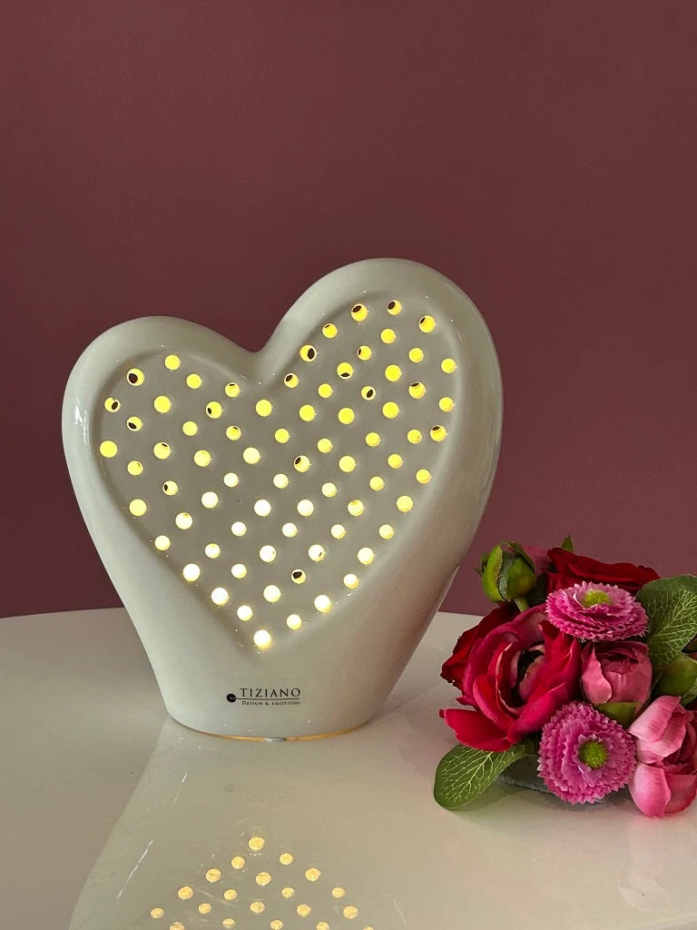 Herz Cuorina LED creme-weiß