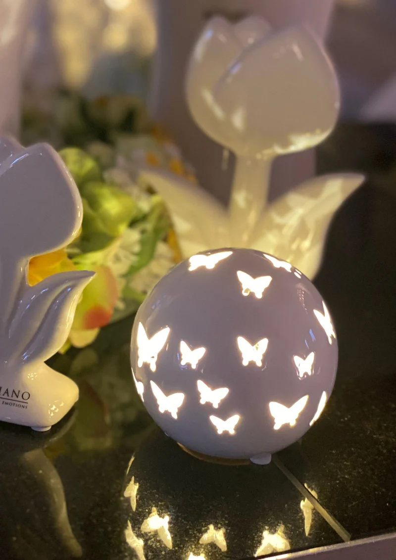 Lichtkugel Ciliana LED weiß-creme